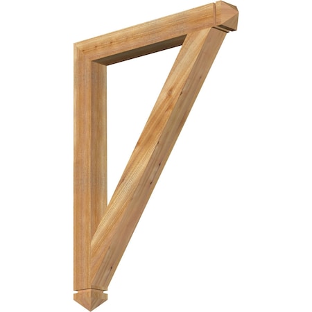 Traditional Arts & Crafts Rough Sawn Bracket, Western Red Cedar, 4W X 34D X 46H